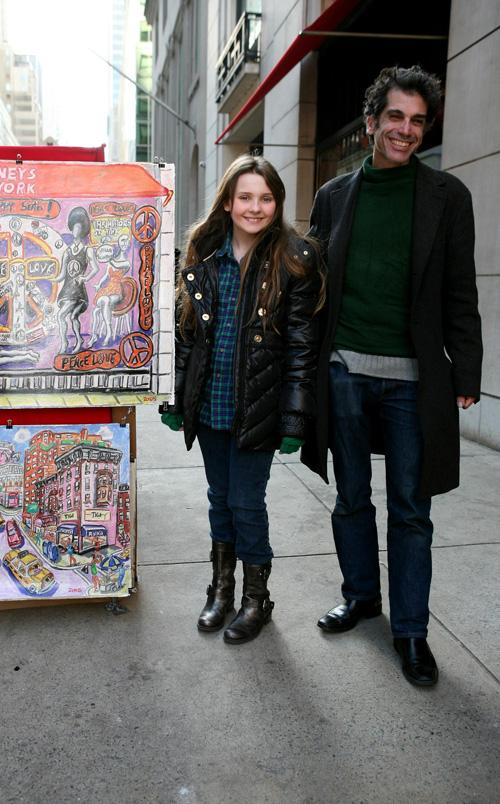 Posing with famed New York City artist Peter Zonis
Posing with famed New York City artist Peter Zonis